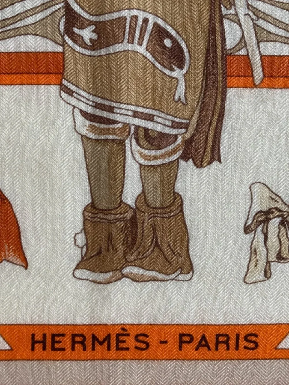 Hermes Kachinas Cashmere Silk Shawl Scarf